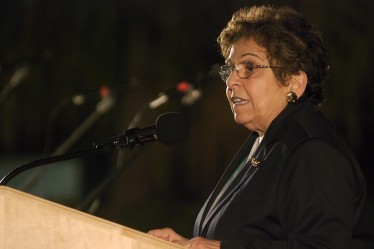 At Wednesday's candlelight vigil, President Shalala reiterated UM's commitment to helping Haiti recover.