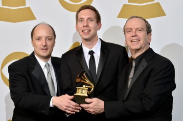 From left, David Frost, UM alum Brian Losch and Tim Martyn won the Grammy for the Best Engineered Album, Classical, for "Winter Morning Walks."